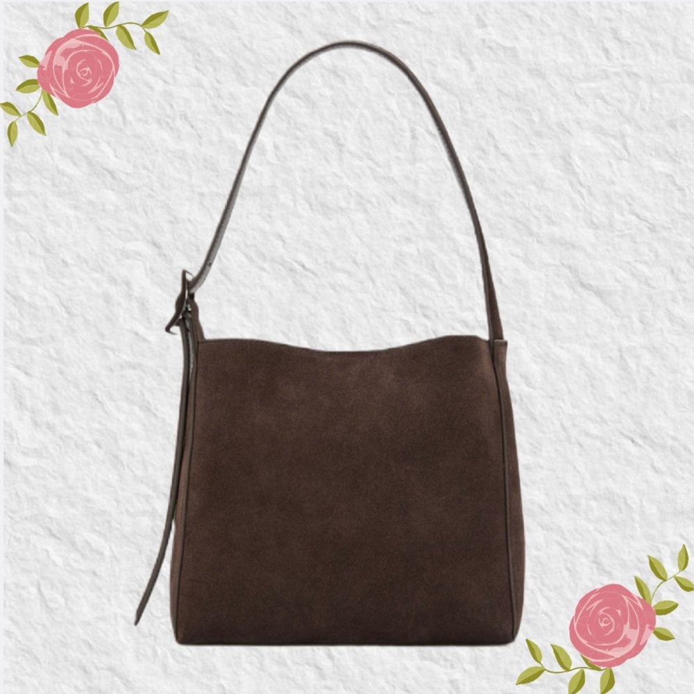 Mango Brown Suede Shoulder Bag - Picture 3 of 7